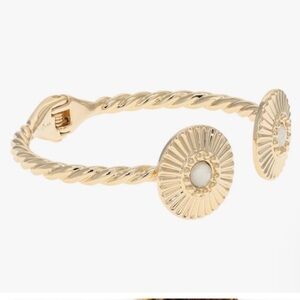 NEW Tropical Twist Bracelet gold sunburst hinged twist Lilly Pulitzer jewelry